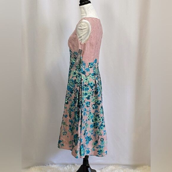 Lela Rose Floral-Jacquard A-Line Dress size 8 - Picture 8 of 13